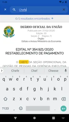 Diário Oficial da União android App screenshot 5